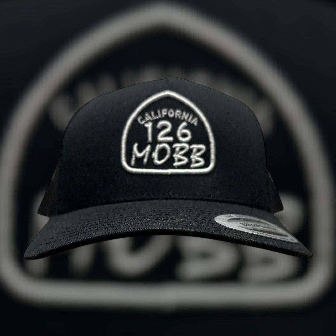126MOBB CO. "BOLD & HOLLOW" TRUCKER HAT (CURVED-BRIM)