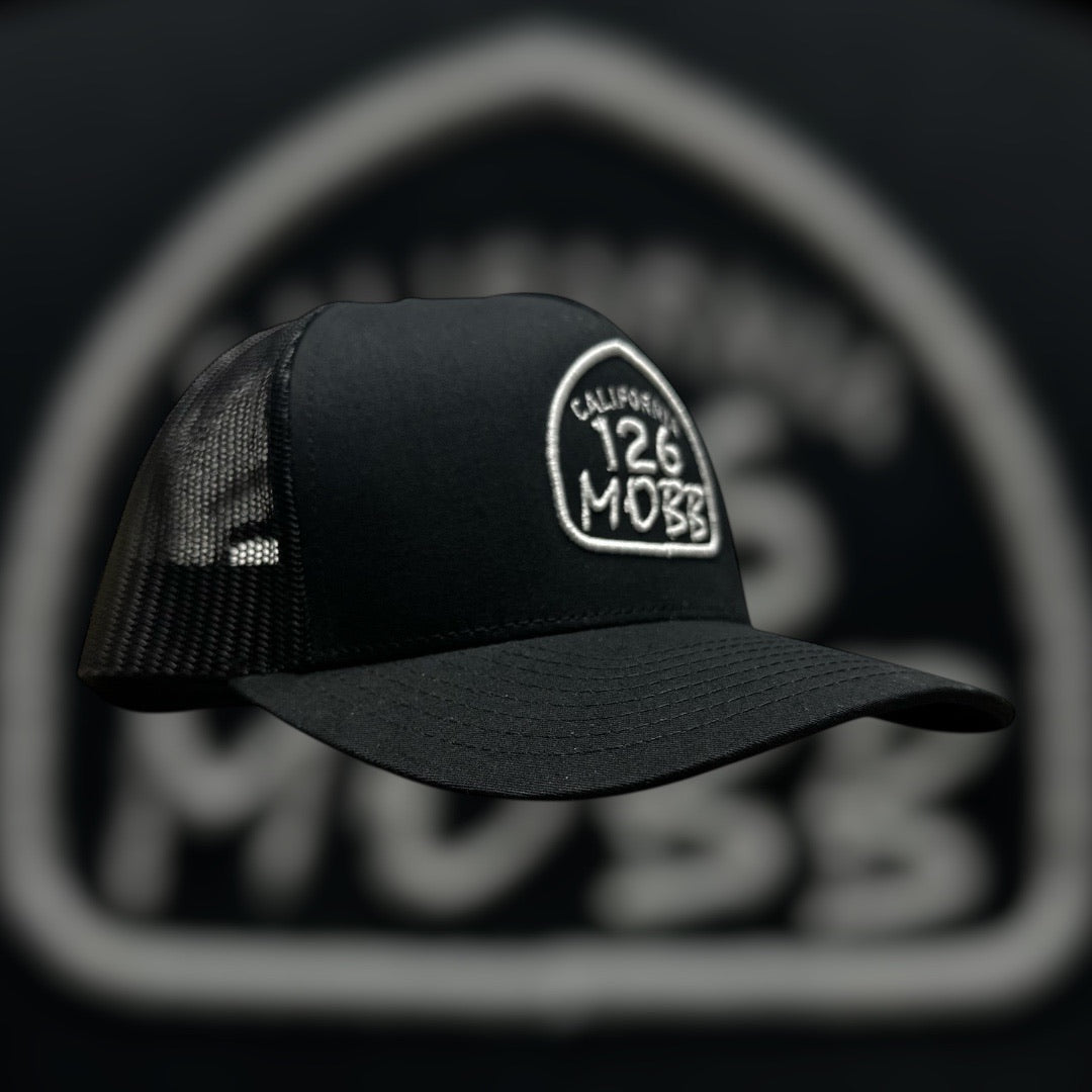 126MOBB CO. "BOLD & HOLLOW" TRUCKER HAT (CURVED-BRIM)