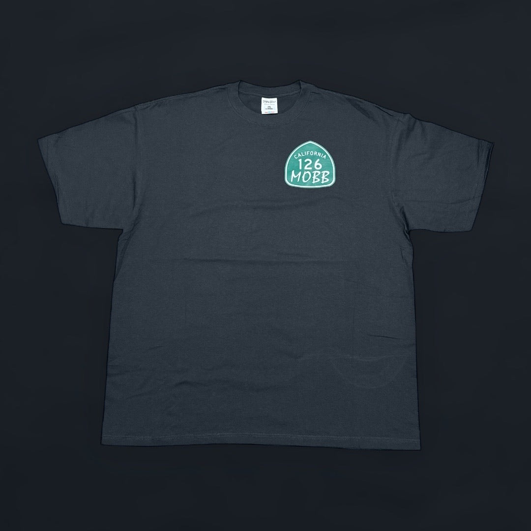 126MOBB CO. T-SHIRT – OG CALIFORNIA STATE SHIELD (BLACK)
