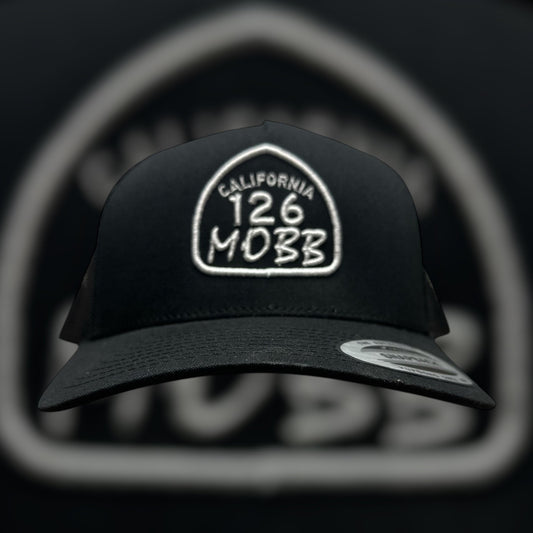 126MOBB CO. "BOLD & HOLLOW" TRUCKER HAT (CURVED-BRIM)