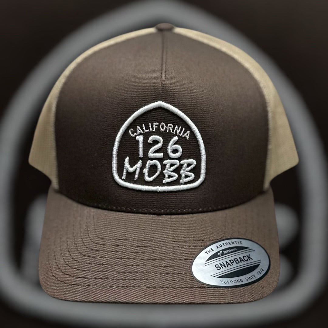 126MOBB CO. "BOLD & HOLLOW" TRUCKER HAT (CURVED-BRIM)